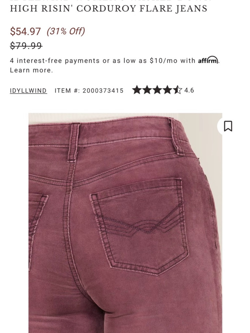 Idyllwind pants NWT - Picture 5 of 10